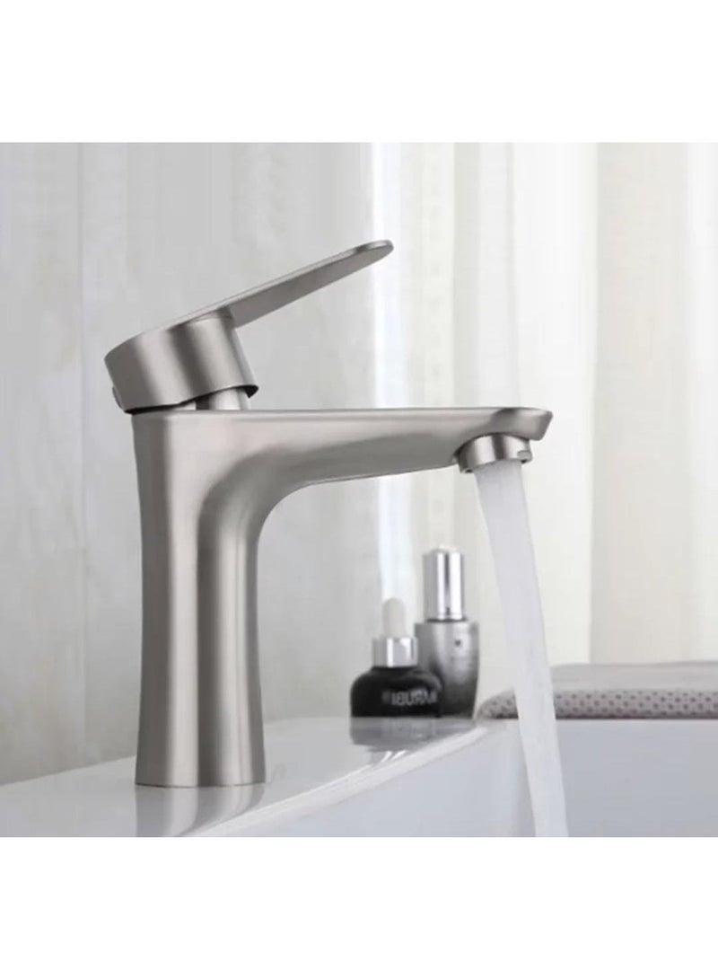 Wash Basin Mixer Faucet,Bathroom Basin Faucet,Water Mixer Kitchen Hot and Cold Water, Single Tap for Sink, Bathroom Sink Faucets with Included Hoses - Image 4